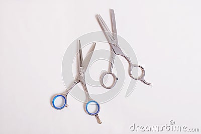 Hairstyling Scissors and Shears Stock Photo