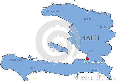 Haiti map Vector Illustration