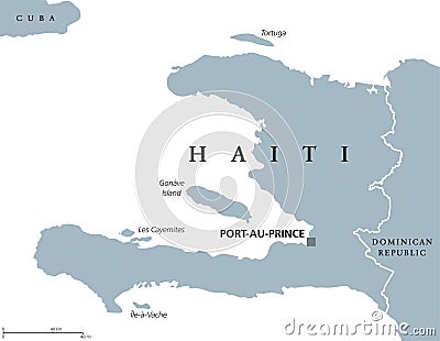 Haiti political map Vector Illustration