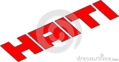 Haiti text sign illustration Vector Illustration