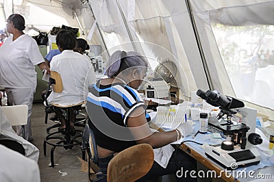 Haitian Hospital. Editorial Stock Photo