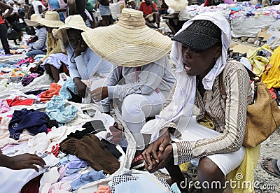 Haitian Vendor. Editorial Stock Photo