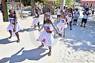 Haitian dancers Editorial Stock Photo