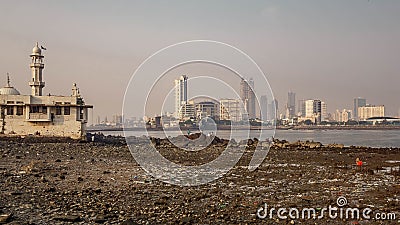 Haji Ali Mosque Mosque and Darga is a place of worship for Sunni Indians. Stock Photo
