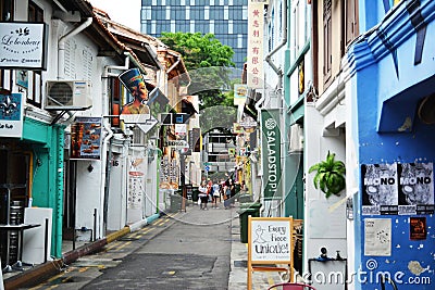 Haji Lane, Singapore Editorial Stock Photo