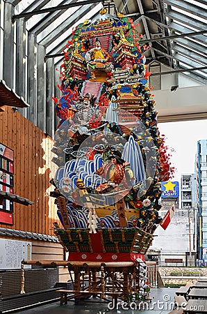 Hakata Gion Yamakasa festival, Fukuoka city, Japan. Editorial Stock Photo