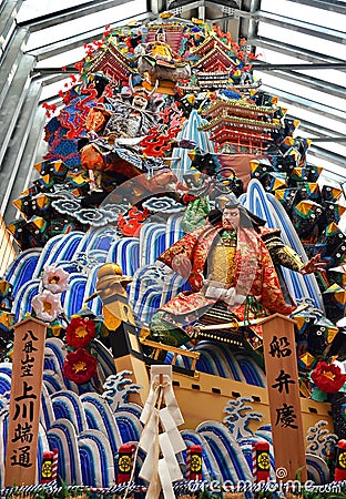 Hakata Gion Yamakasa festival, Fukuoka city, Japan. Editorial Stock Photo