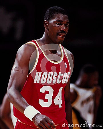 Hakeem Olajuwon, Houston Rockets Editorial Stock Photo