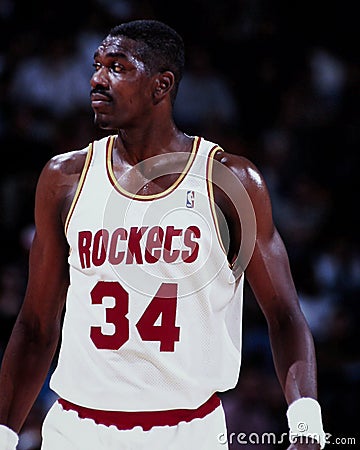 Hakeem Olajuwon, Houston Rockets Editorial Stock Photo