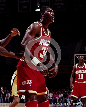 Hakeem Olajuwon, Houston Rockets Editorial Stock Photo