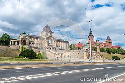 Haken Terrases in Old Town of Szczecin. Editorial Stock Photo