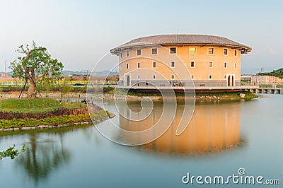 Hakka Tulou structures in Miaoli, Taiwan Stock Photo