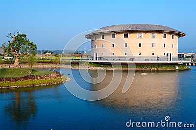 Hakka Tulou structures in Miaoli, Taiwan Stock Photo