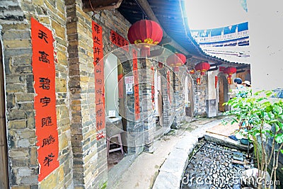 Hakka Tulou traditional Chinese housing in Fujian Province of China Editorial Stock Photo
