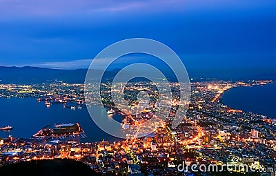 Hakodate at night Stock Photo