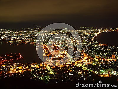 Hakodate Night Scene Stock Photo