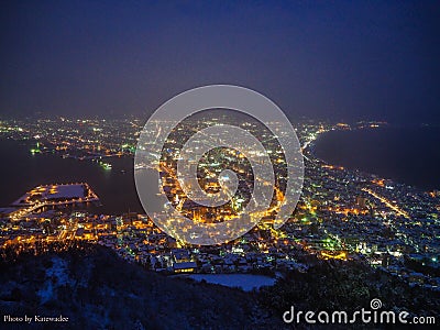Hakodate night view, the best top five views in the world Stock Photo