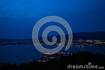 Hakodate Ocean Seaport Night View Stock Photo