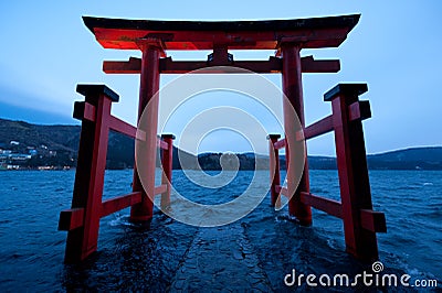 Hakone Torii Stock Photo