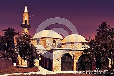 Hala Sultan Tekke Mosque in Cyprus Stock Photo