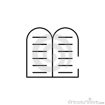 Halakha icon. Element of judaism for mobile concept and web apps iicon. Thin line icon for website design and development, app Stock Photo