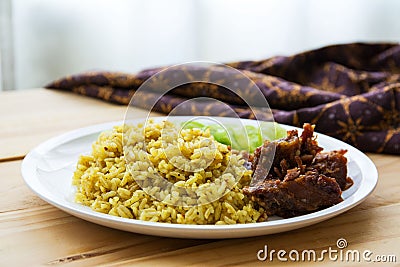 Halal food Arab rice Stock Photo