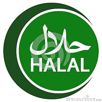 Halal logo emblem vector Halal sign certificate tag Vector Illustration