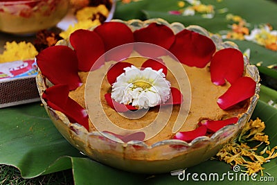 Haldi rasam Stock Photo