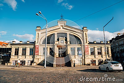 Hales turgus Hall Market in Vilnius, Lithuania Editorial Stock Photo