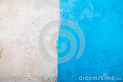 Half blue and old concrete wallpaper Stock Photo