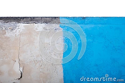 Half blue and old concrete wallpaper Stock Photo