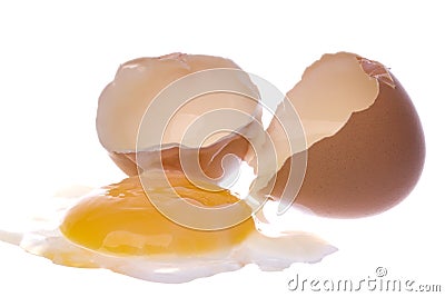 Half Boiled Chicken Egg Isolated Stock Photo