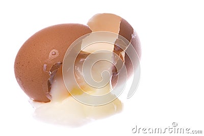 Half Boiled Chicken Egg Isolated Stock Photo