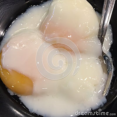 Half Boiled Egg Stock Photo