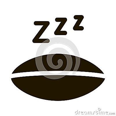 Half Closed Asleep Eye Icon Illustration Vector Illustration