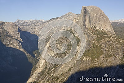 Half Dome Mountain of Yosemite Valley Stock Photo