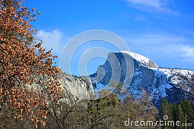 Half Dome in Yosemite Valley Stock Photo