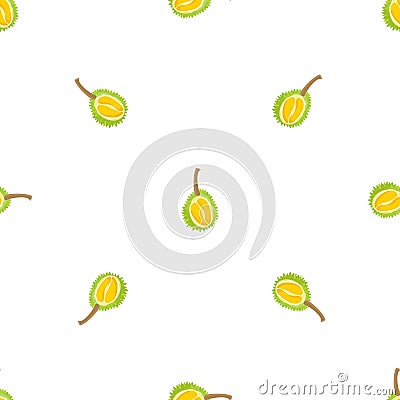 Half of durian pattern seamless vector Vector Illustration