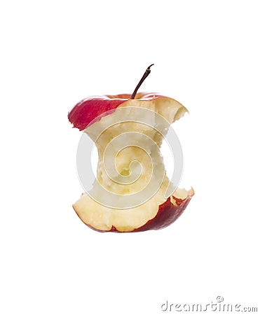 Half eaten apple Stock Photo