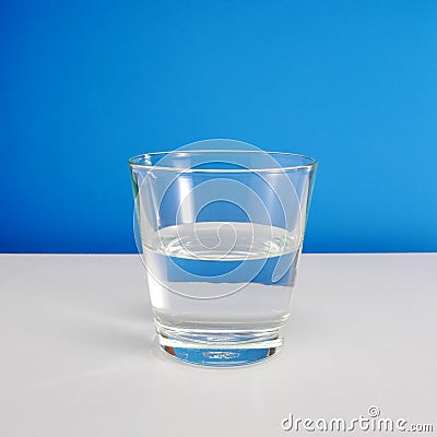 Half empty or half full glass of water (#2) Stock Photo