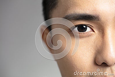 Half face of Handsome young men Stock Photo