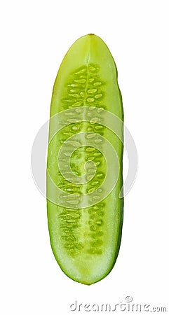 Half fresh cucumber Stock Photo