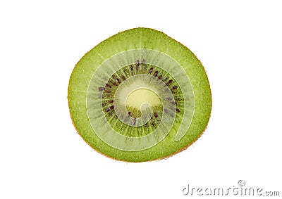 Half fresh kiwi isolated on white background. Stock Photo