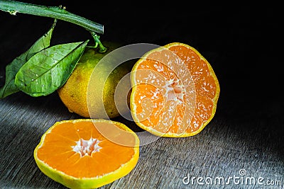 Half of fresh orange Stock Photo