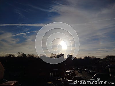 Half halo sighting from Whalley Range Stock Photo