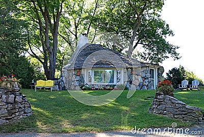 Half House in Charlevoix, MI Stock Photo