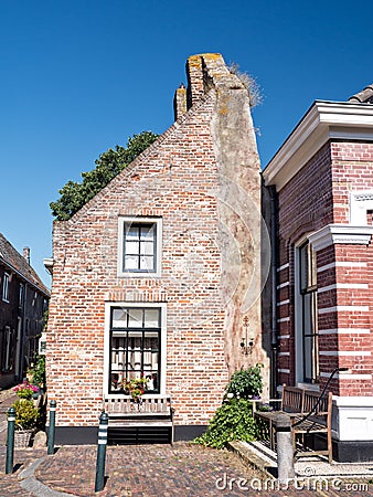 Half house in the historic town of Elburg Stock Photo