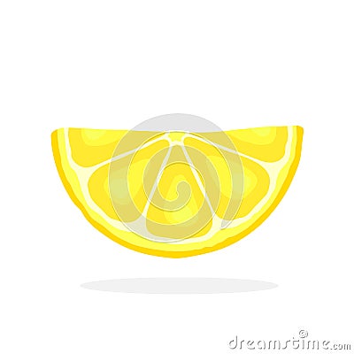 Half lemon slices Vector Illustration