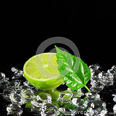 Half Lime Stock Photo