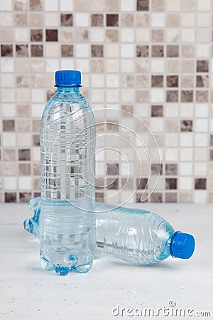 A half liter disposable plastic bottles Stock Photo